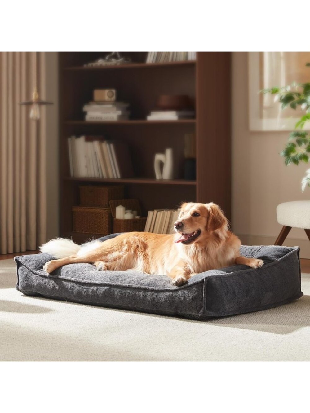 Extra Large Orthopedic Dog Bed - Thick Supportive Pet Sofa with Washable Cover